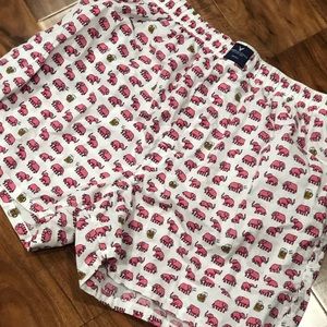 Pink elephant and beer American eagle boxers